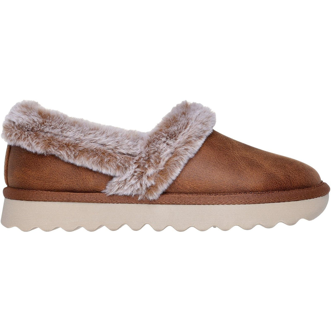 Women's Wide Fit Skechers 169027 Cozy Up Slippers in Black - Image 9