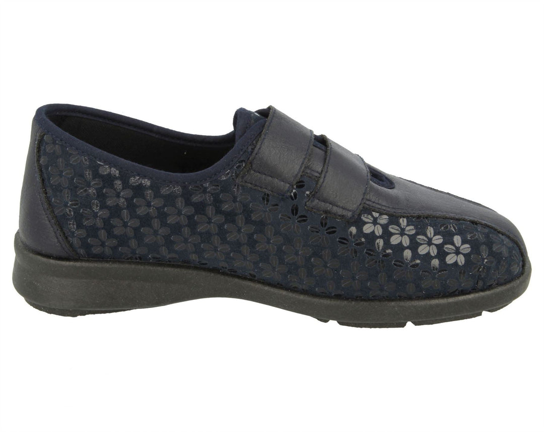 Womens Wide Fit DB Azalea Shoes in Black Stretch - Image 7