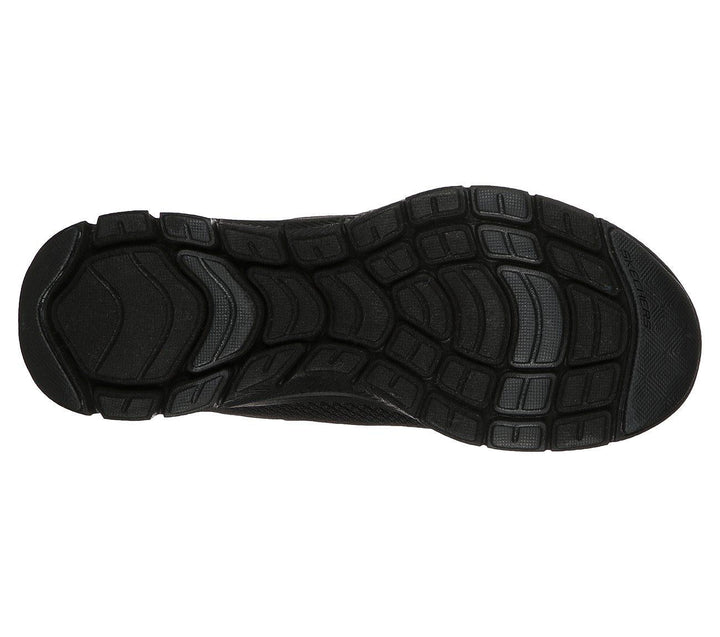 Womens Wide Fit Skechers Flex Appeal 4.0 - 149303 Walking Trainers - Black in Black - Image 1