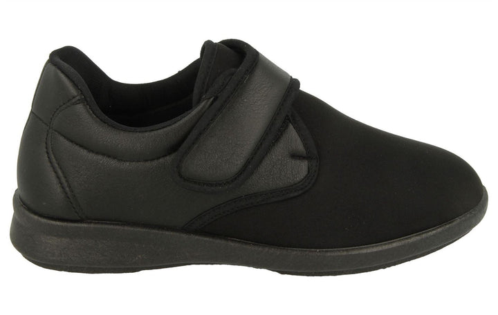 Womens Wide Fit DB Eliza Shoes in Black / Stretch - Image 1