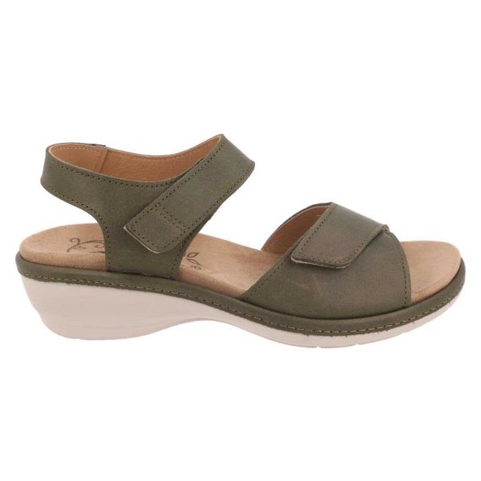 Women's Wide Fit DB Saxifrage Sandals in Black Leather - Image 1