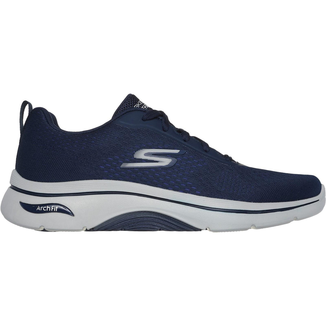 Men's Wide Fit Skechers 216516 Go Walk Arch Fit 2.0 Idyllic 2 Trainers in Navy - Image 2