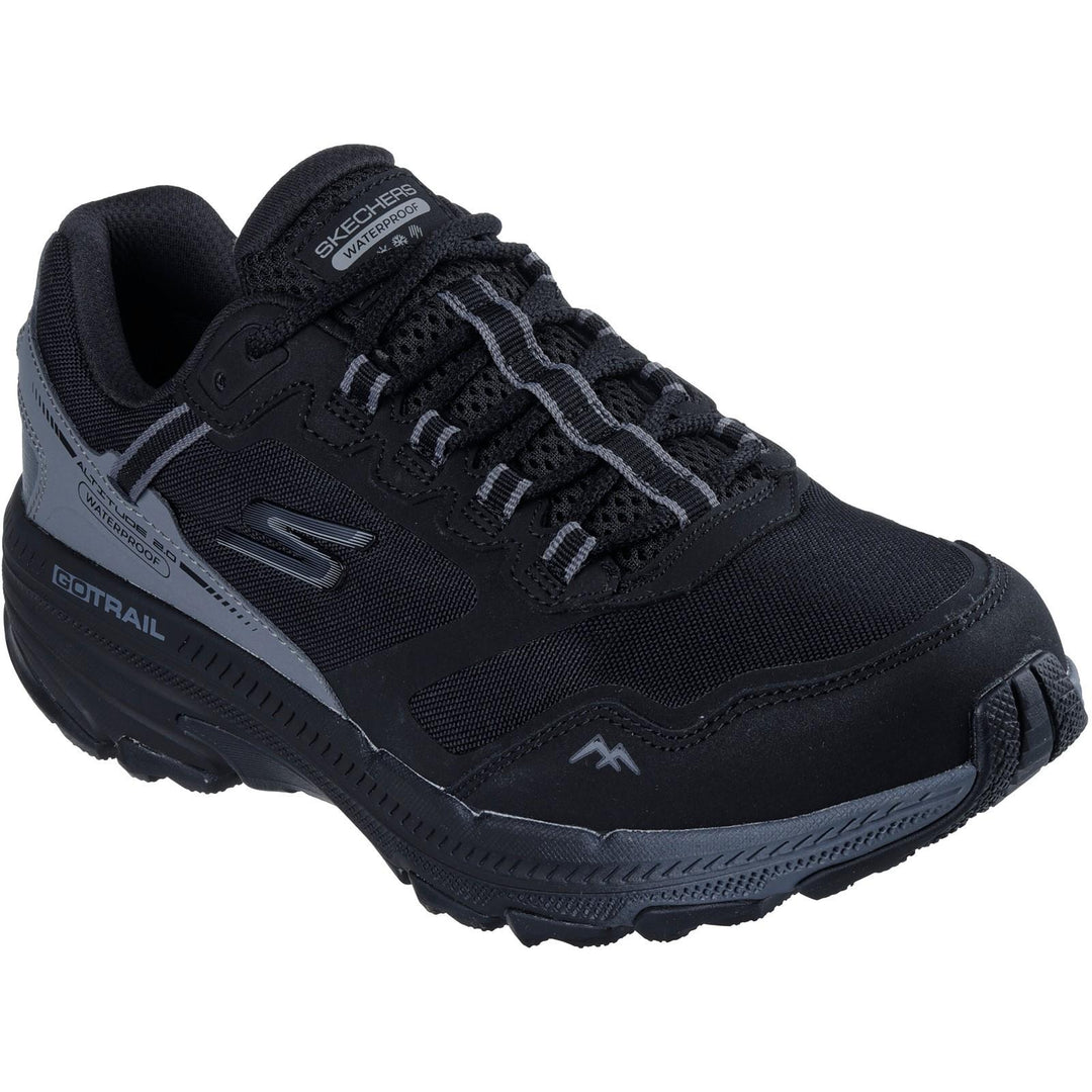 Women's Wide Fit Skechers 129526 Go Run Trail Altitude 2.0 Trainers in Black/Charcoal - Image 3