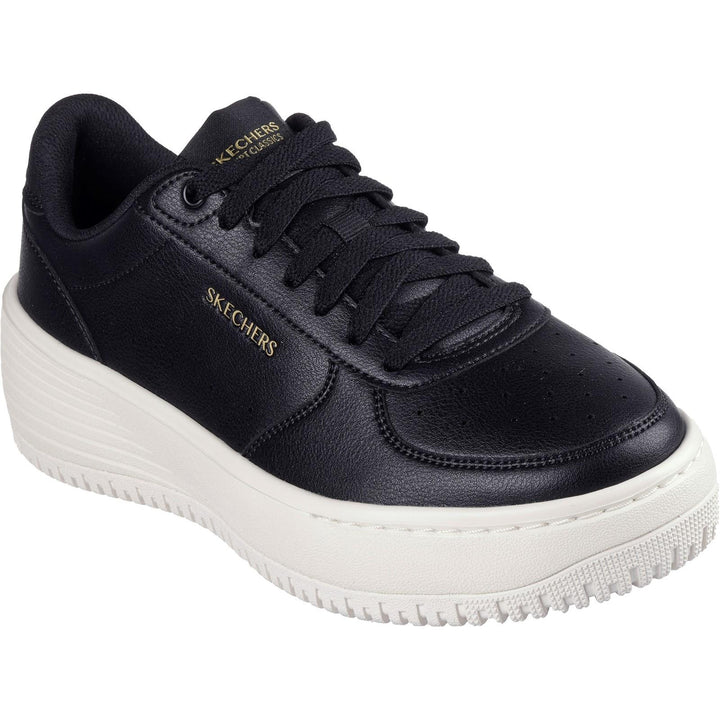 Women's Wide Fit Skechers 185110 Court Classics Grand 92 Be Lifted Trainers in Black - Image 1