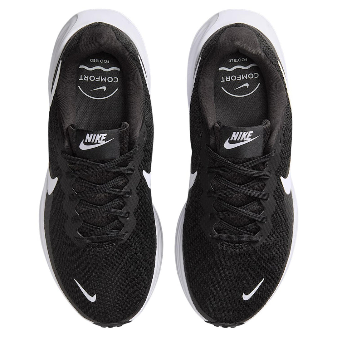 Women's Wide Fit Nike HQ1995-002 Revolution 8 Running Trainers in White/Black - Image 7