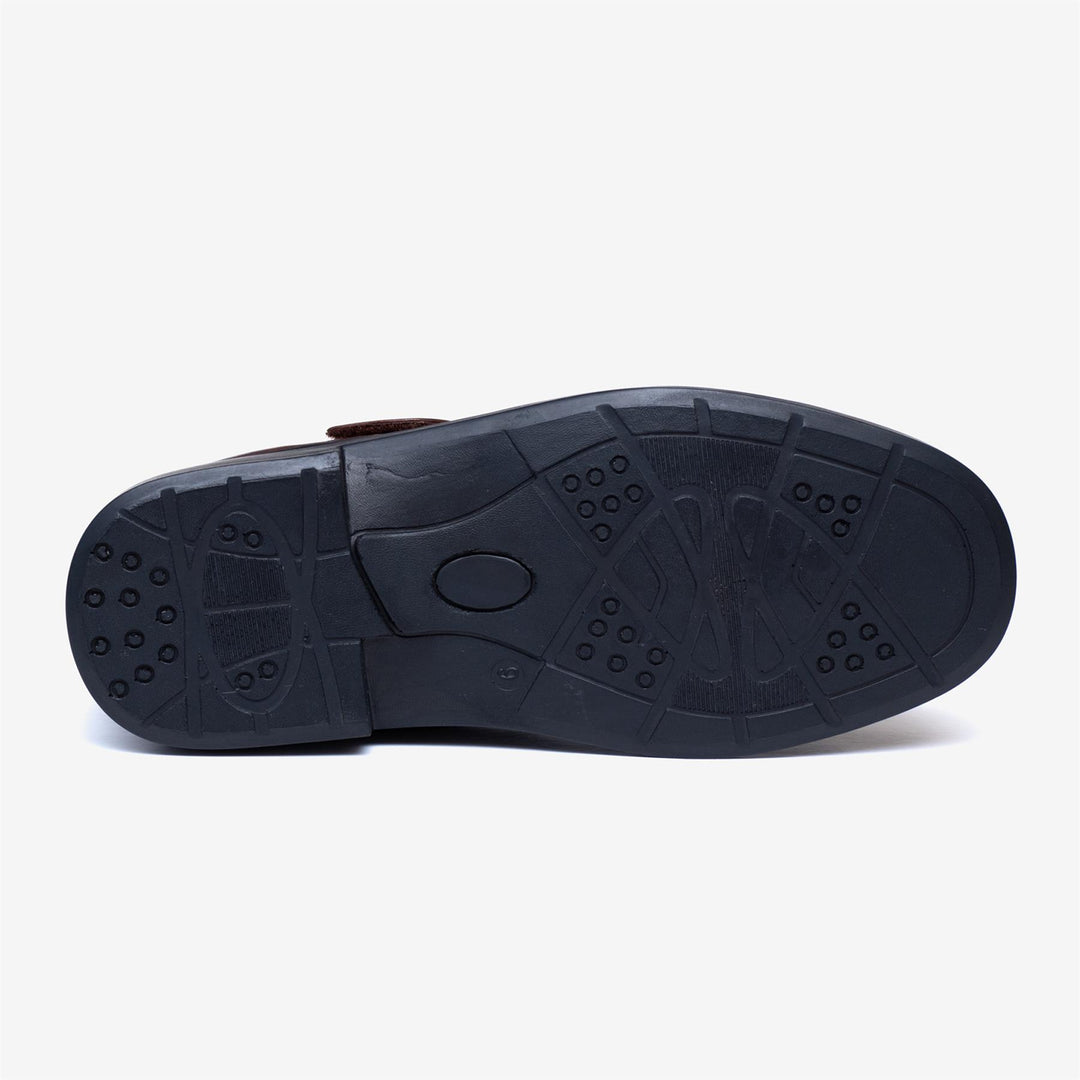 Mens Wide Fit Tredd Well Peter Velcro Shoes - Dark Brown in Dark Brown - Image 9