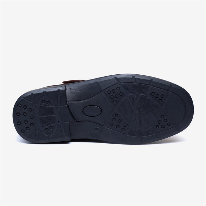 Mens Wide Fit Tredd Well Peter Velcro Shoes - Dark Brown in Dark Brown - Image 1
