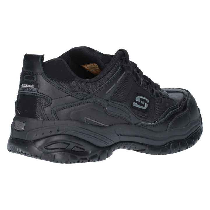 Men's Wide Fit Skechers 77013EC Soft Stride Grinnell Safety Trainers in Black - Image 1