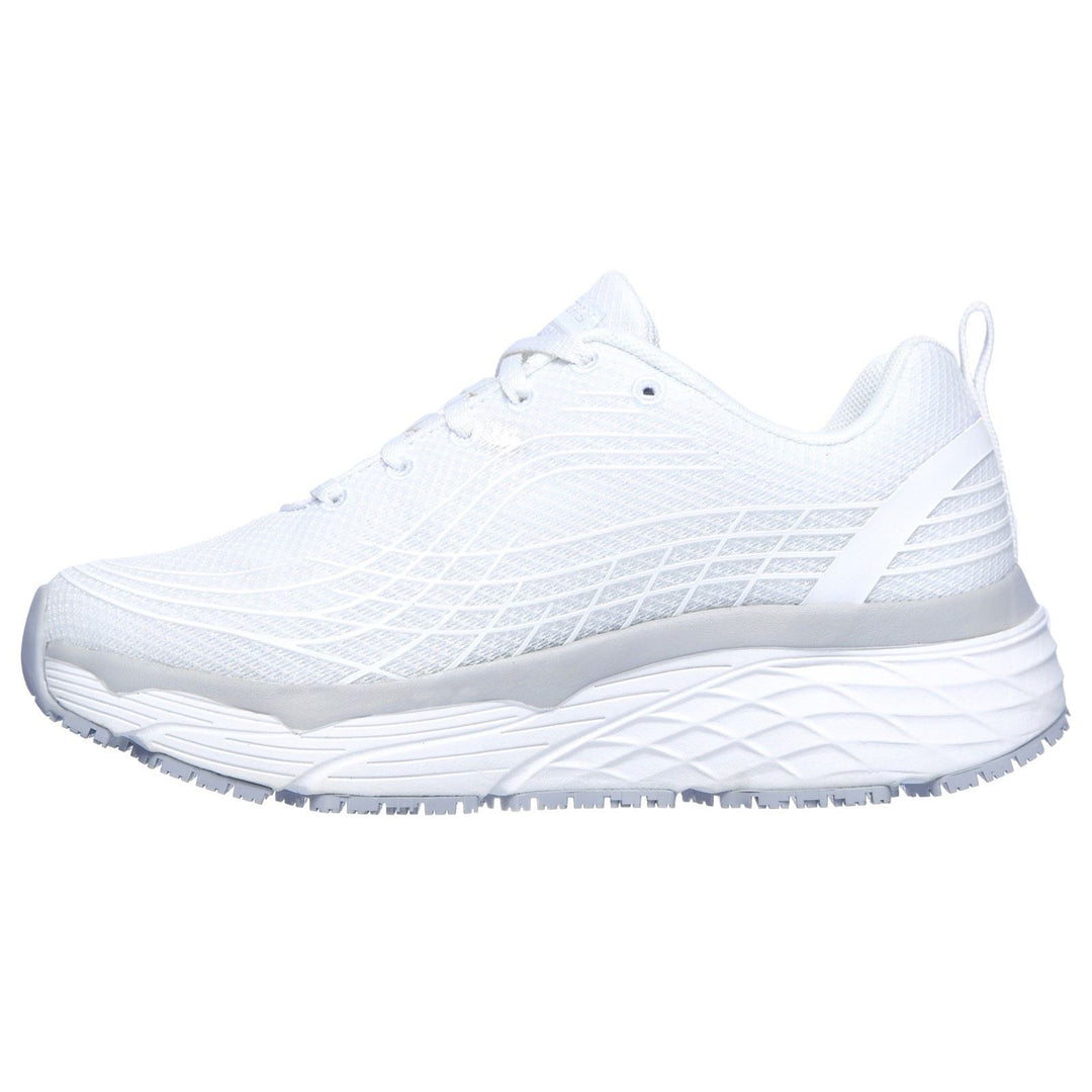 Women's Wide Fit Skechers 108016EC Max Cushioning Elite Sr Trainers in White - Image 4