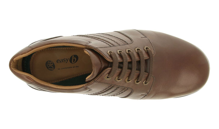 Mens Wide Fit DB Derek Shoes in Black Leather - Image 1