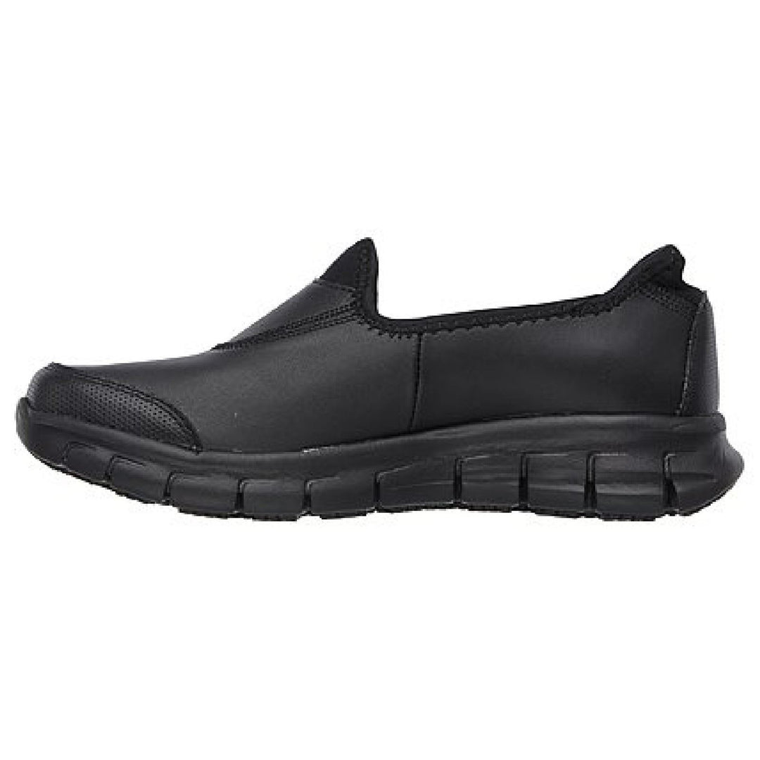 Women's Wide Fit Skechers 76536EC Sure Track Relaxed Fit Trainers in Black - Image 5