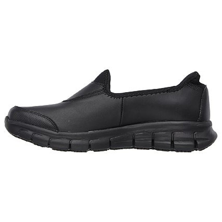 Women's Wide Fit Skechers 76536EC Sure Track Relaxed Fit Trainers in Black - Image 1
