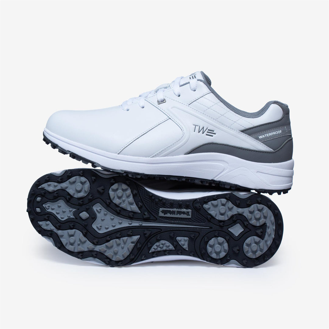 Men's Wide Fit Tredd Well Golf Proformer Shoes in White - Image 13