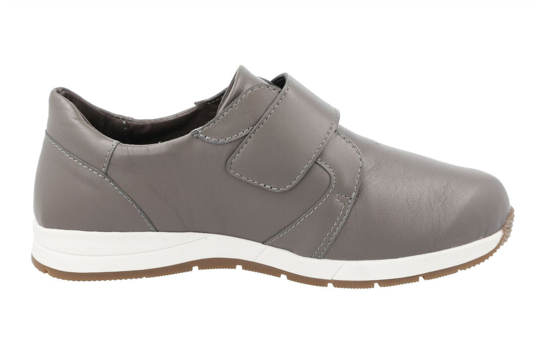 Women's Wide Fit DB Rail Shoes in Black Stretch Leather - Image 14