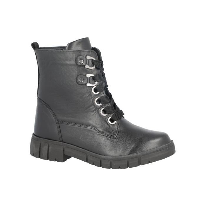 Women's Wide Fit DB Ampthill Water Resistant Boots in Black Leather - Image 4