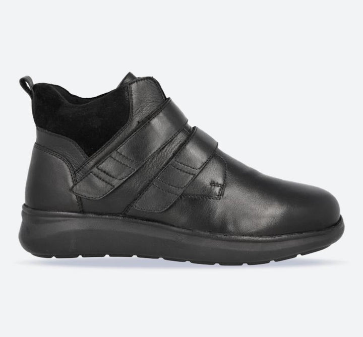 Men's Wide Fit DB Solomon Boots in Black Lea / Suede - Image 1