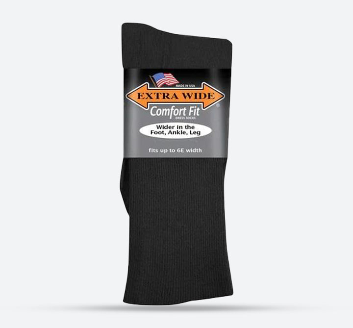 Mens Extra Wide 3801 Dress Socks in 12 UK-16 UK - Image 1