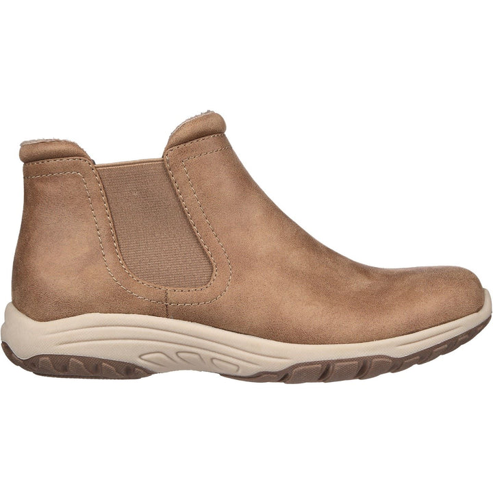 Women's Wide Fit Skechers 158388 Reggae Fest 2.0 NY Microleather Chelsea Boots in Mushroom Microleather - Image 1