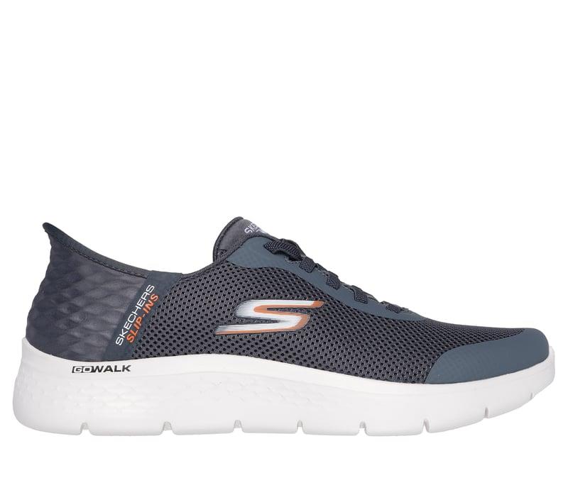 Men's Wide Fit Skechers Slip-ins 216324WW Go Walk Flex Trainers in Grey - Image 2