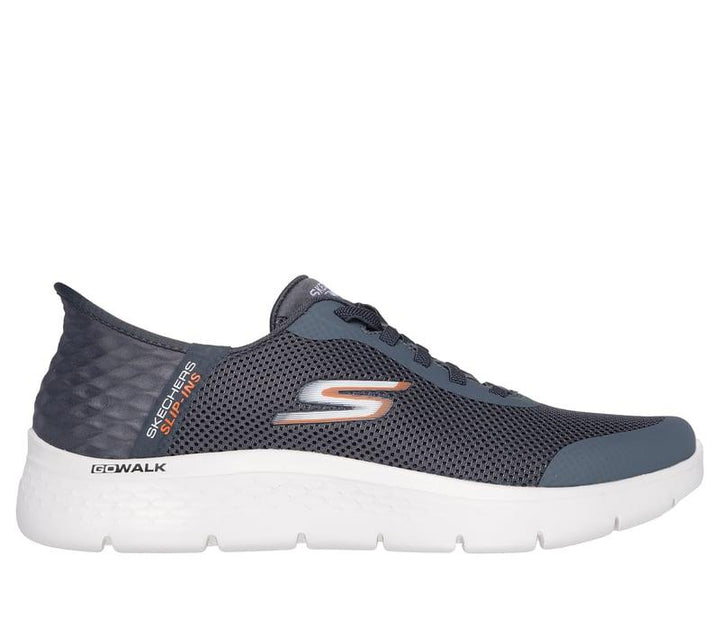 Men's Wide Fit Skechers Slip-ins 216324WW Go Walk Flex Trainers in Grey - Image 1