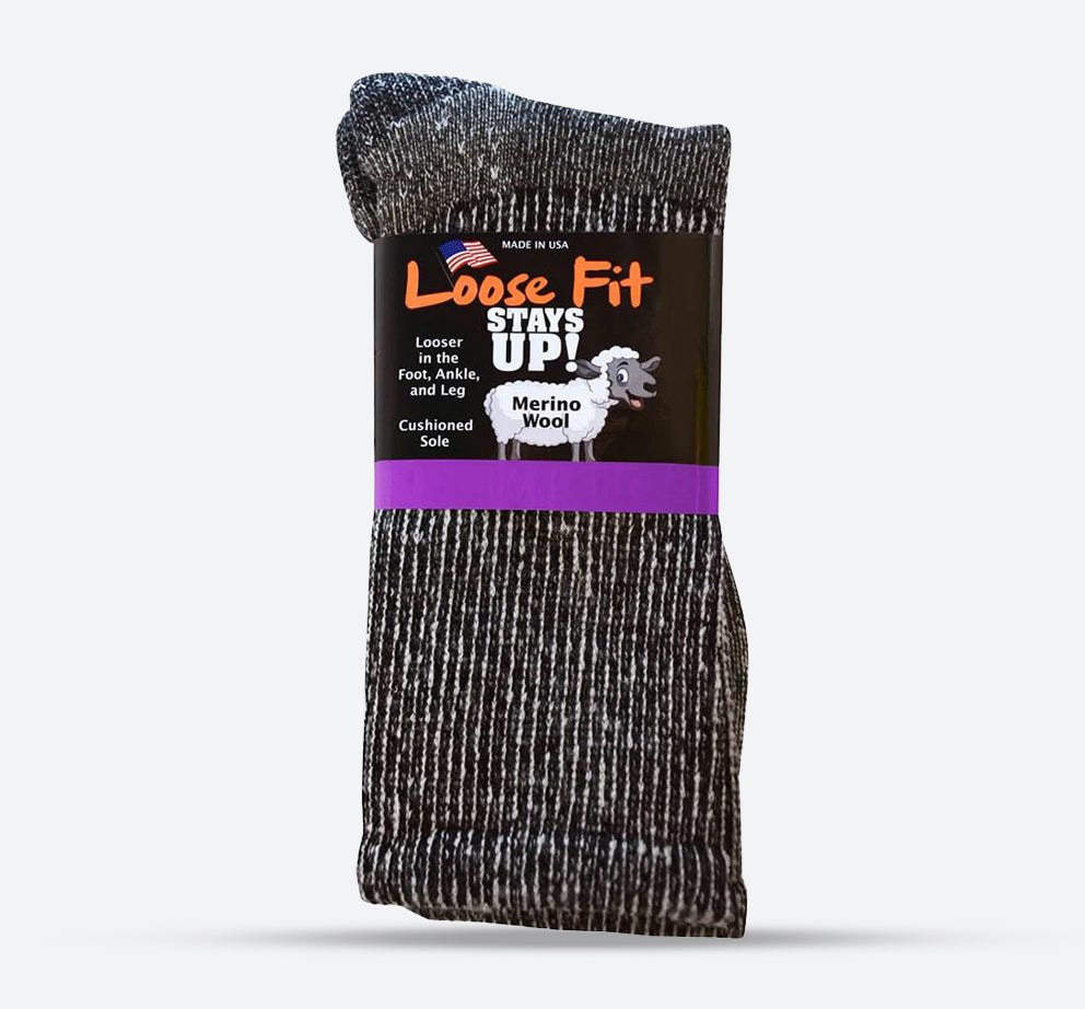 Mens Loose Fit 391 Merino Wool Crew Hiking Socks in 12 UK-15 UK - Image 1