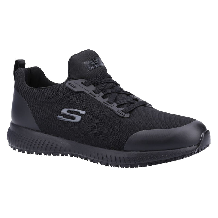 Men's Wide Fit Skechers 200051EC Squad SR Myton Occupational Trainers in Black - Image 1