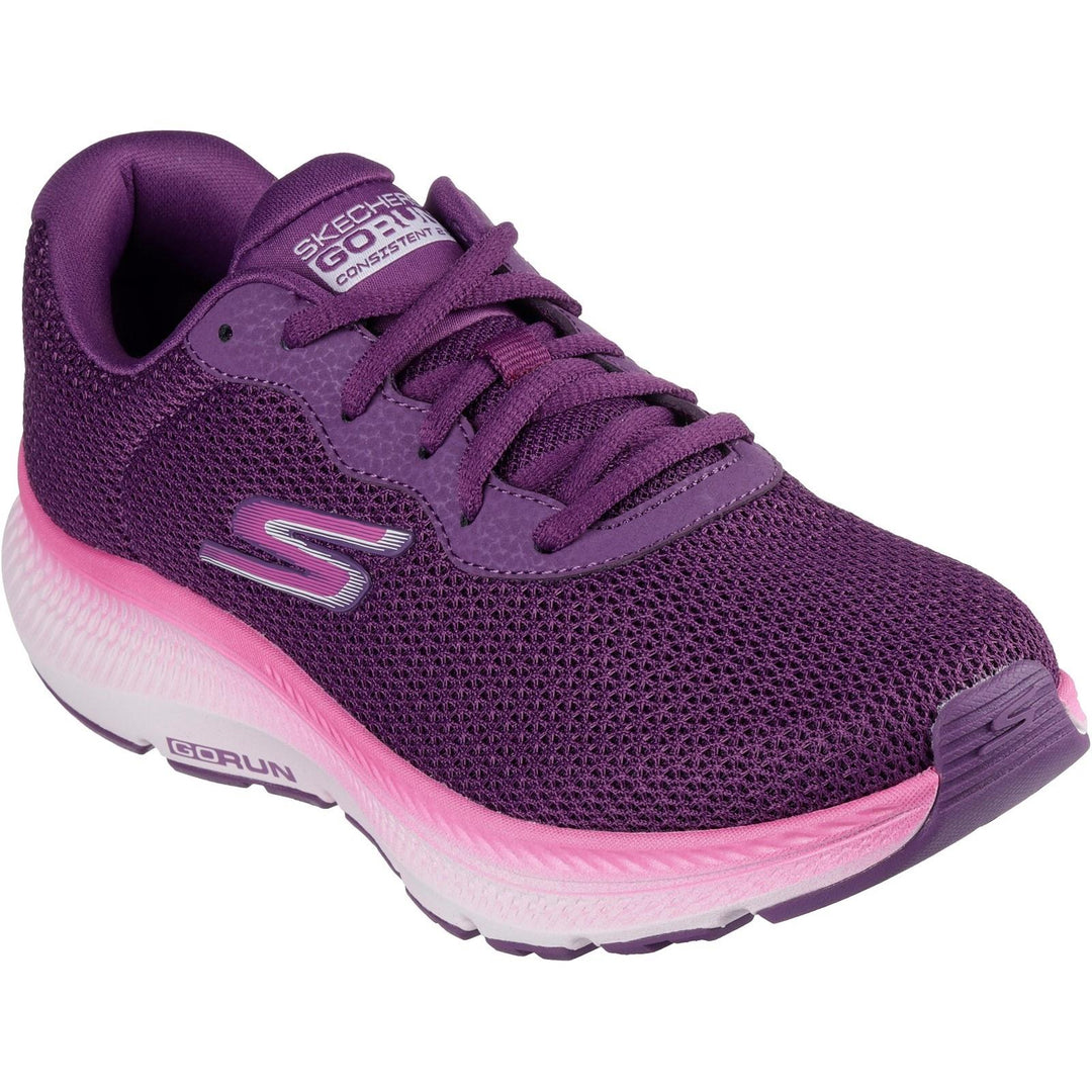 Women's Wide Fit Skechers 128621 Go Run Consistent 2.0 Fast Pace Trainers in Plum - Image 8