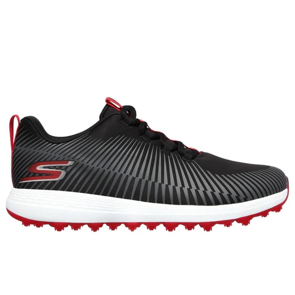 Men's Wide Fit Skechers 214021 Go Golf Max Sport Trainers in Black/Red - Image 2