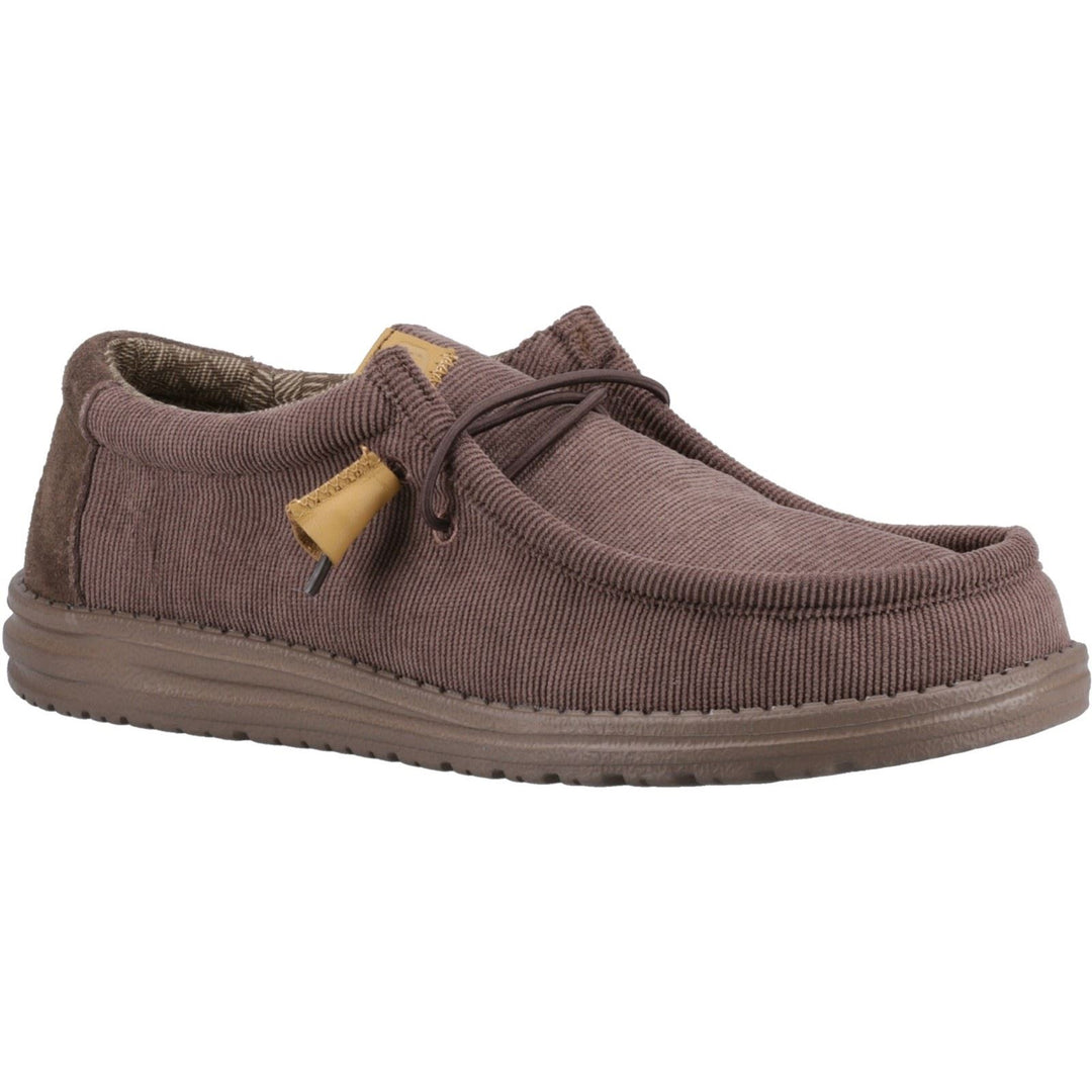 Men's Heydude 40163 Wally Corduroy Classic Slip On Shoes in Chocolate - Image 3