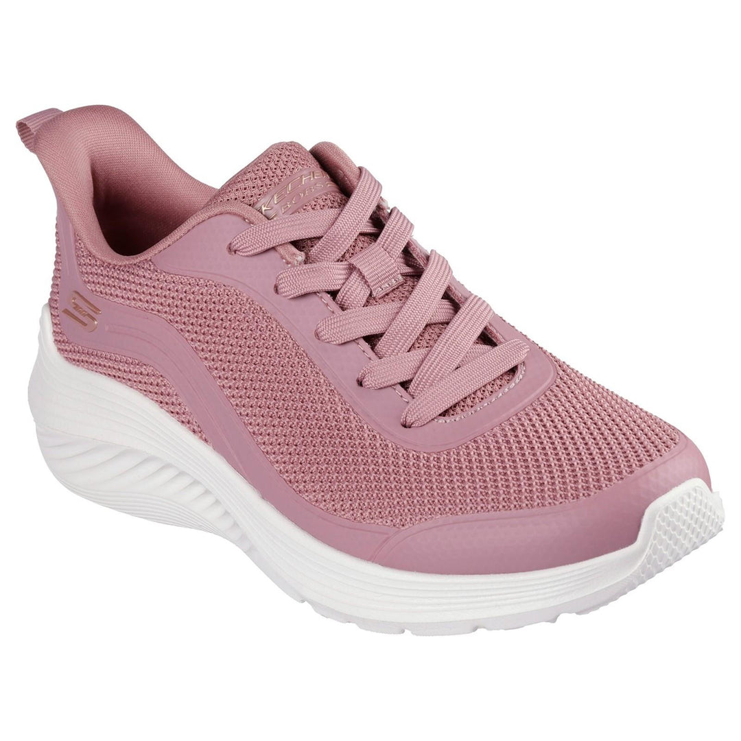 Women's Wide Fit Skechers 117483 Bobs Sport Squad Waves Still Wading Trainers in Black - Image 12