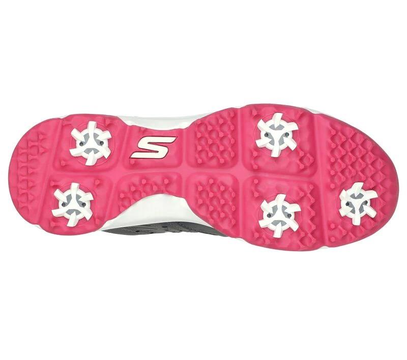 Women's Wide Fit Skechers 17001 Go Golf Pro V.2 Sports Trainers in Charcoal/Pink - Image 12