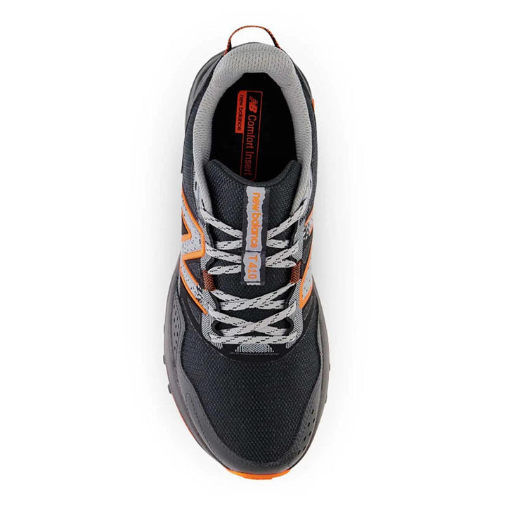Men's Wide Fit New Balance MT410LO8 Trail Running Trainers in Grey/Orange - Image 1