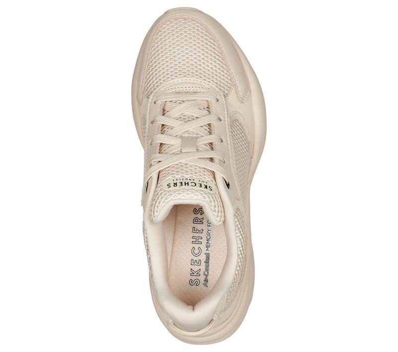 Women's Wide Fit Skechers 177402 Street Twisterz Lighten Up Trainers - Sand in Sand - Image 5