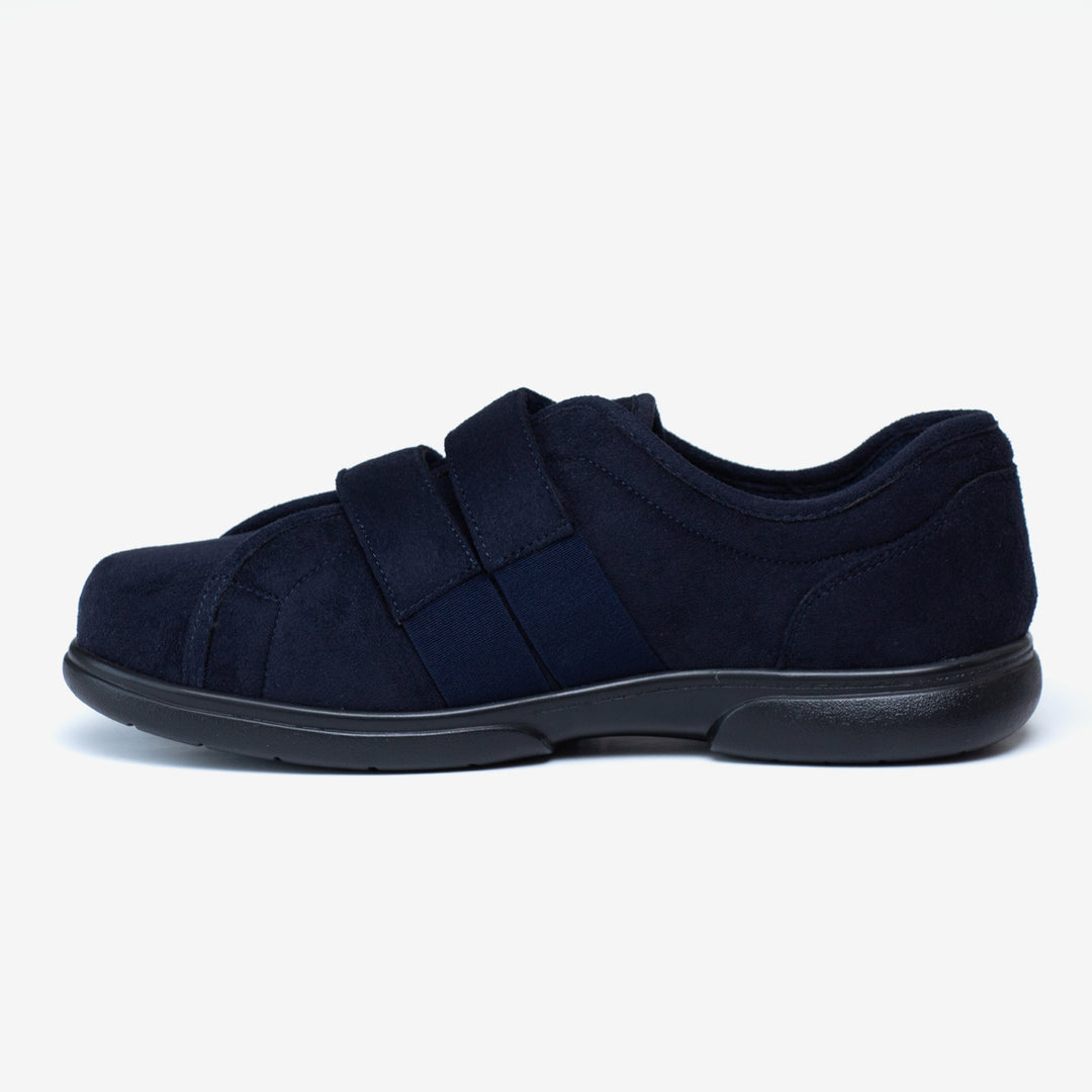 Mens Wide Fit Tredd Well Stanley Velcro Slippers in Black - Image 10
