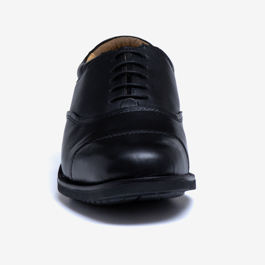 Men's Wide Fit Roamers Blind Eye Capped Oxford M827A Shoes in Black - Image 5