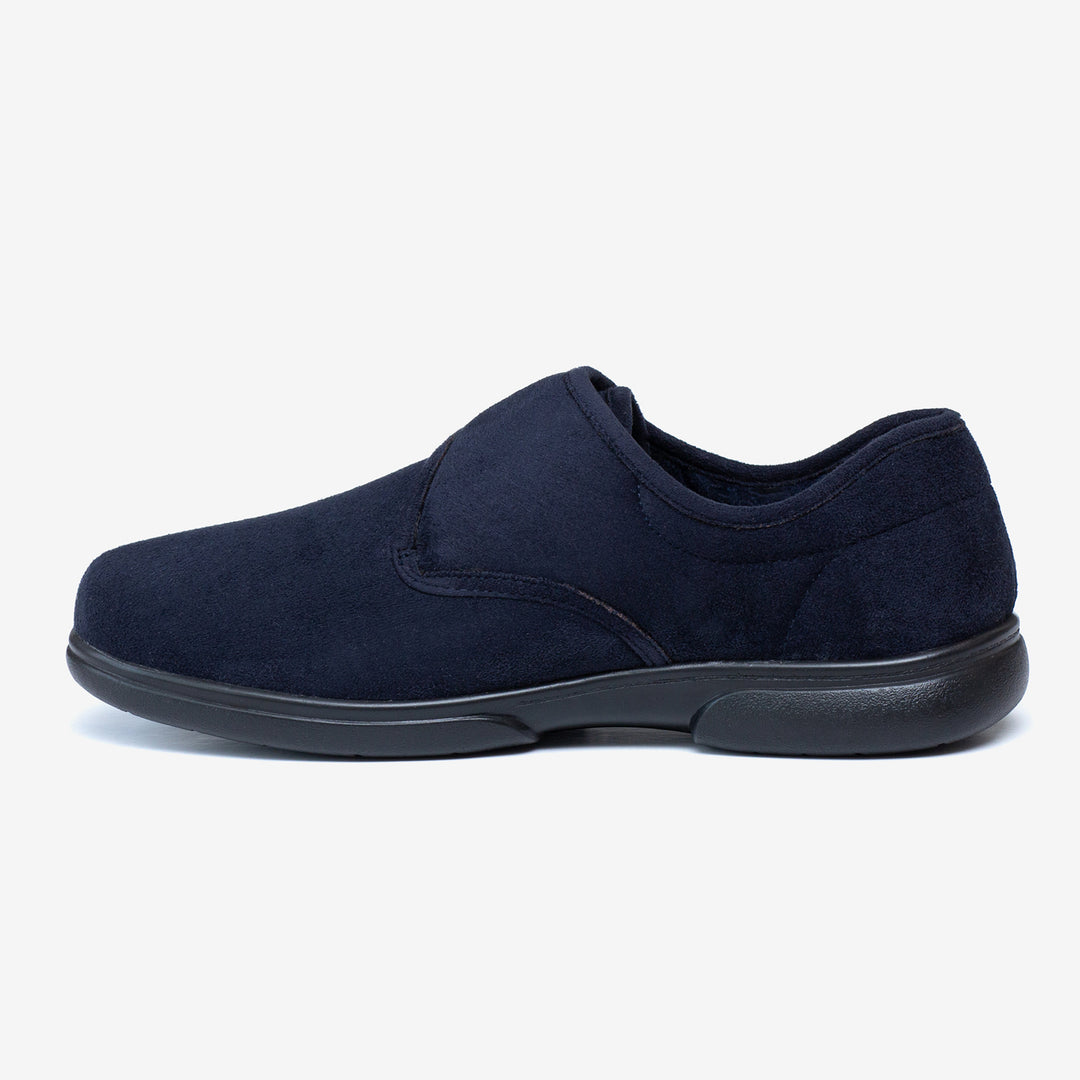 Mens Wide Fit Tredd Well Scott Slippers in Black - Image 10