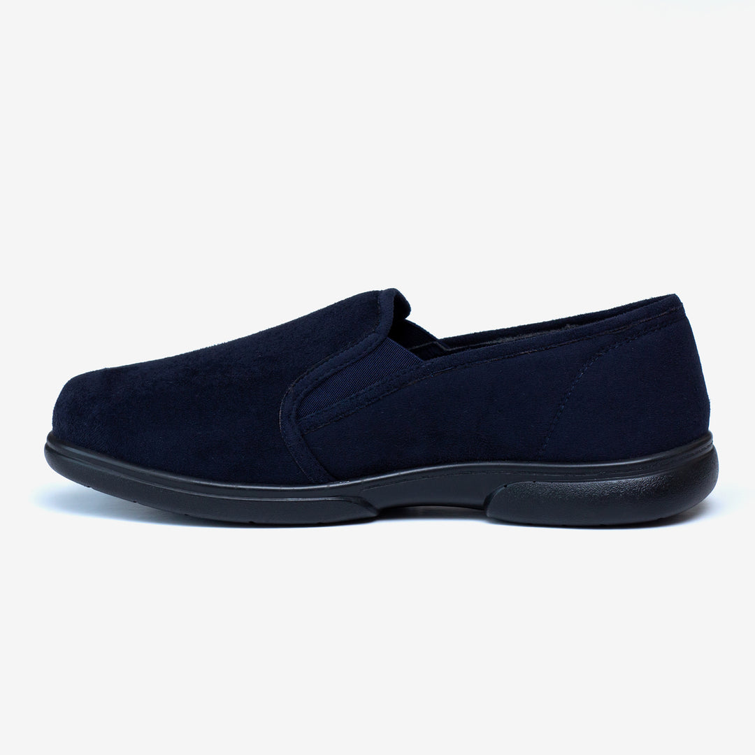 Mens Wide Fit Tredd Well Seth Slip On Slippers in Black - Image 11