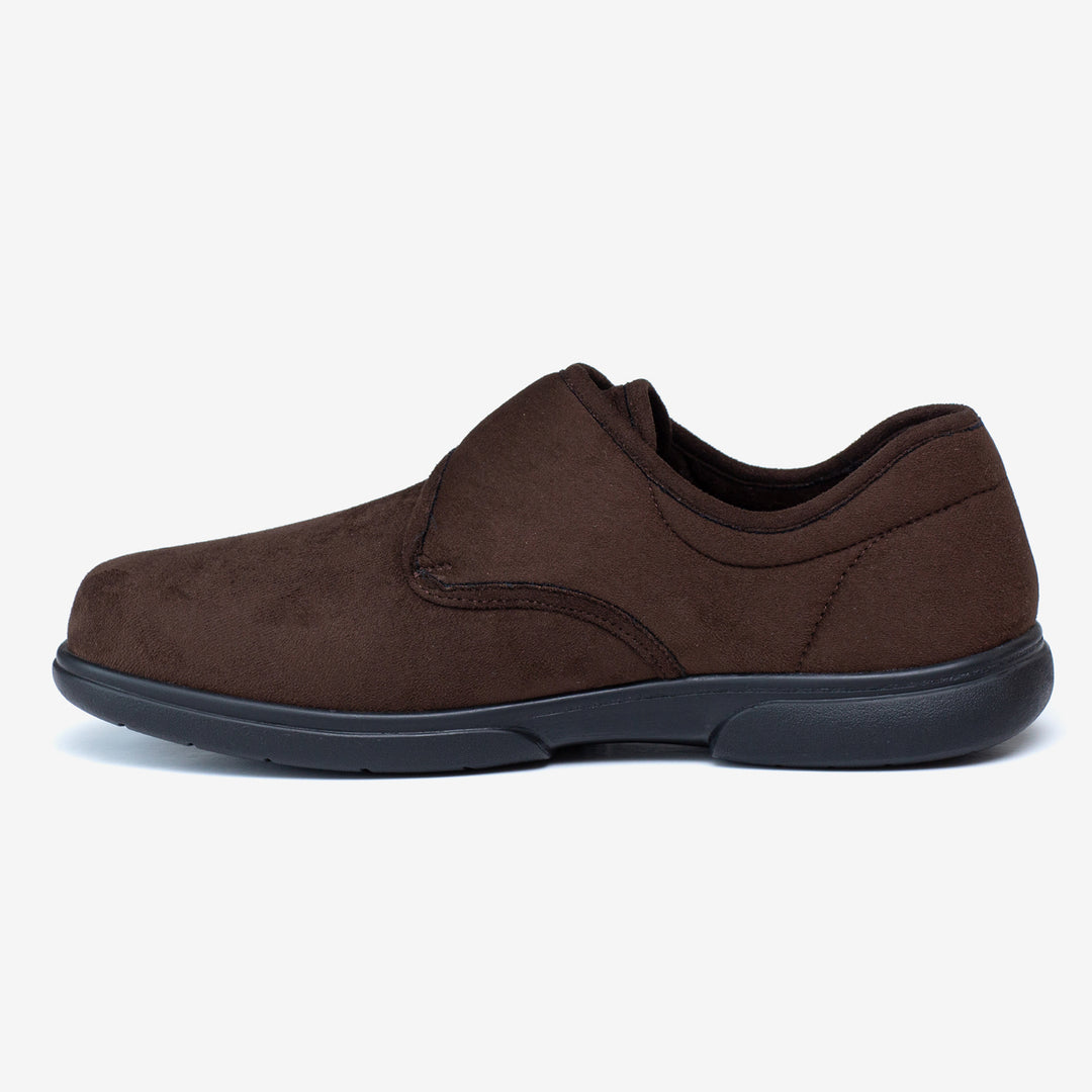 Mens Wide Fit Tredd Well Scott Slippers in Black - Image 15