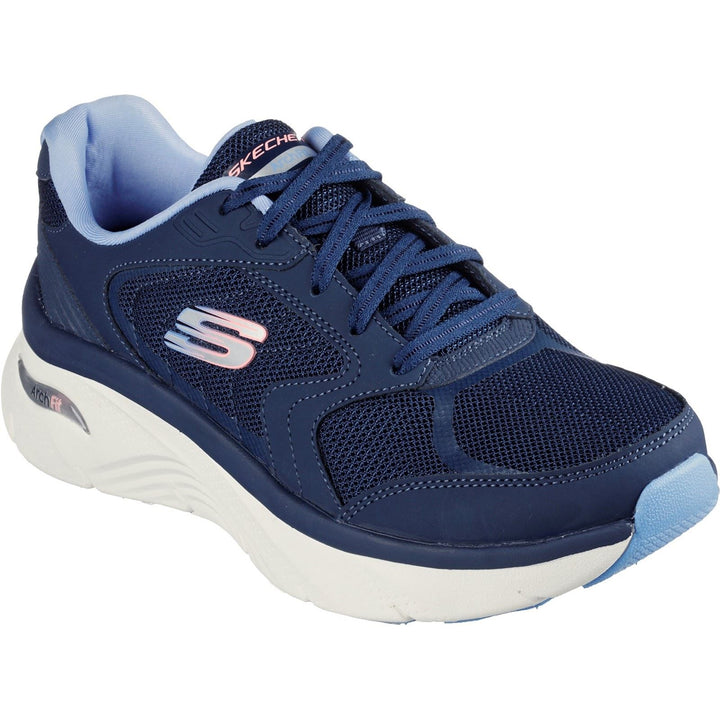 Women's Wide Fit Skechers 149686 Arch Fit D'Lux Trainers in Navy/Blue - Image 1