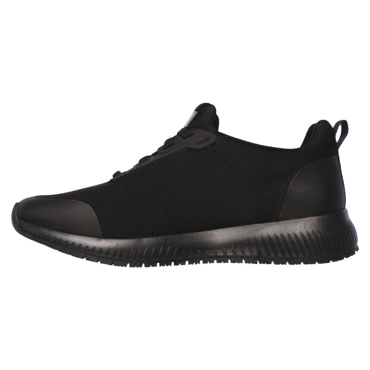 Women's Wide Fit Skechers 77222WEC Squad SR Occupational Trainers - Black in Black - Image 1