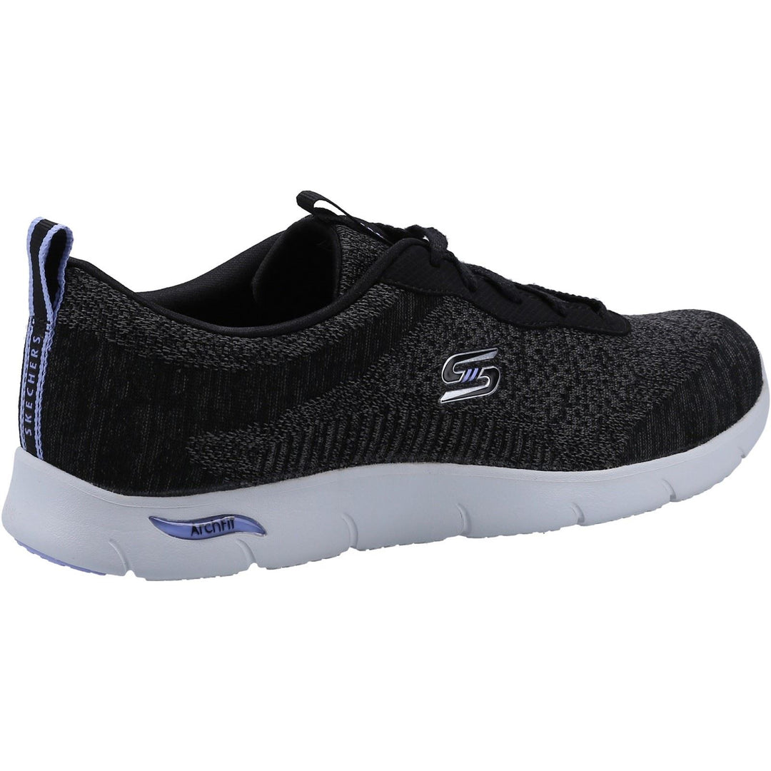 Women's Wide Fit Skechers 104272 Arch Fit Refine Trainers - Black/White in Black/White - Image 4