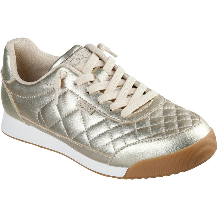Women's Wide Fit Skechers 114596 Bobs Billie Wild Comfort Shoes in Gold - Image 1