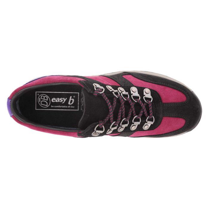 Women's Wide Fit DB Anais Walking Trainers in Black / Multi Suede - Image 1