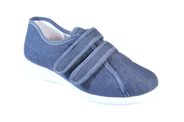 Womens Wide Fit DB Celene Canvas Shoes in Beige Canvas - Image 1