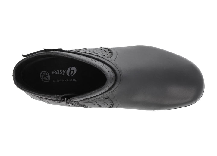 Women's Wide Fit DB Sky Boots in Black Leather - Image 1