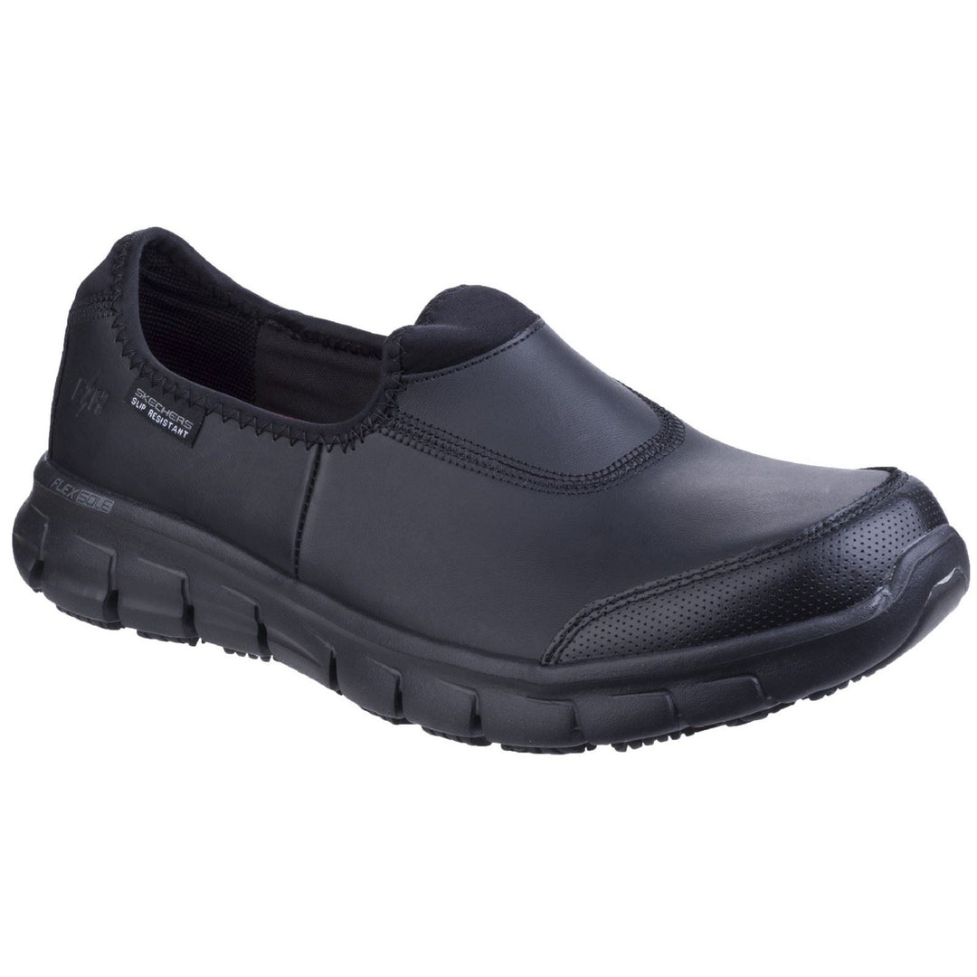 Women's Wide Fit Skechers 76536EC Sure Track Relaxed Fit Trainers in Black - Image 3