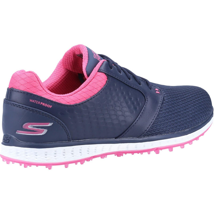 Womens Wide Fit Skechers 17003 Go Golf Elite 3 Grand Sports Trainers in Navy/Pink - Image 1