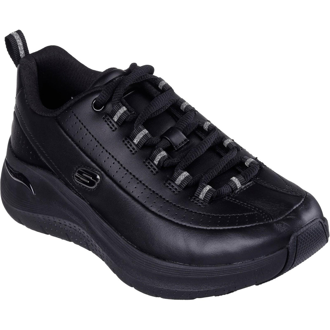 Women's Wide Fit Skechers 150061 Arch Fit 2.0 Star Bound Trainers in Black - Image 3