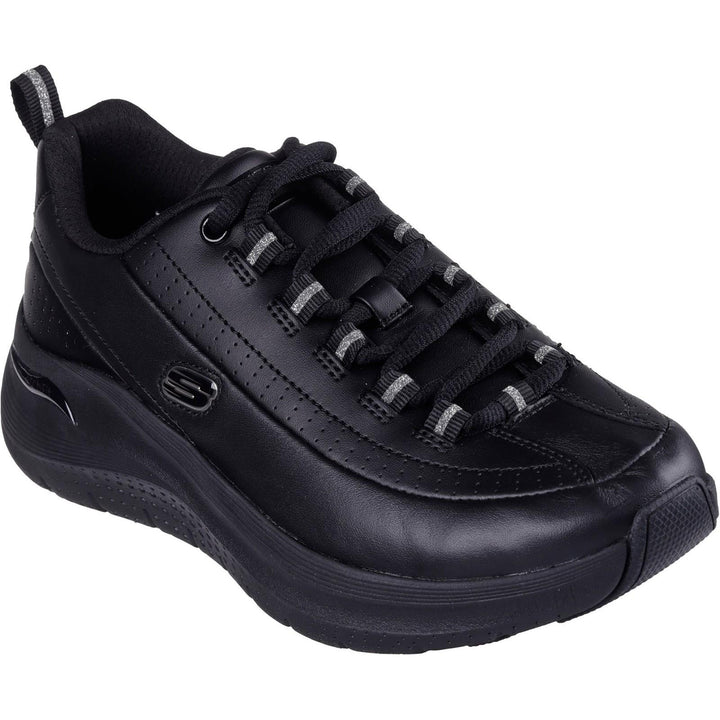 Women's Wide Fit Skechers 150061 Arch Fit 2.0 Star Bound Trainers in Black - Image 1