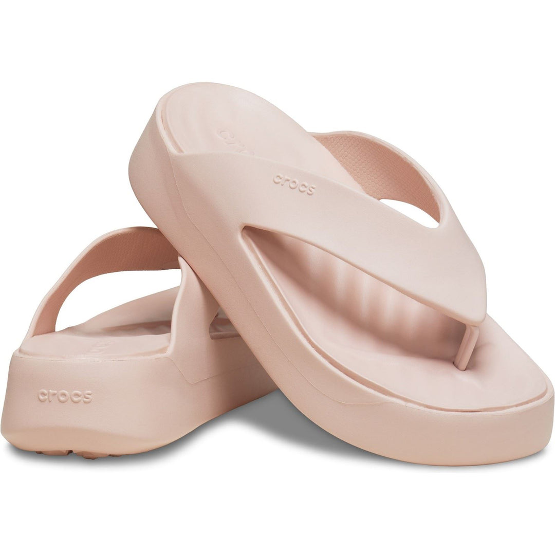 Women's Crocs 209410 Getaway Platform Flip Slippers in Black - Image 34